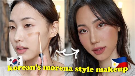 Trying MORENA Style Makeup .